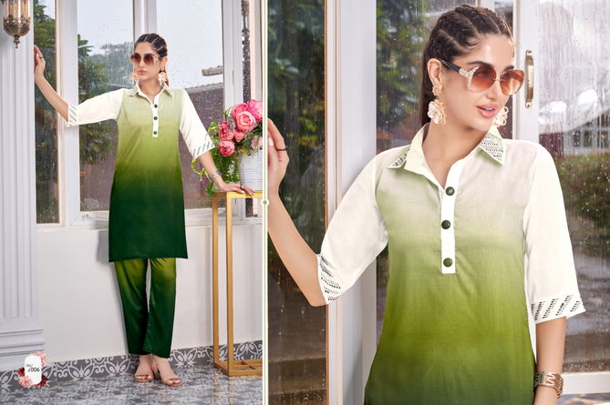 Saanvi By KF Muslin Digital Cord Set Kurti With Bottom Wholesale Market In Surat